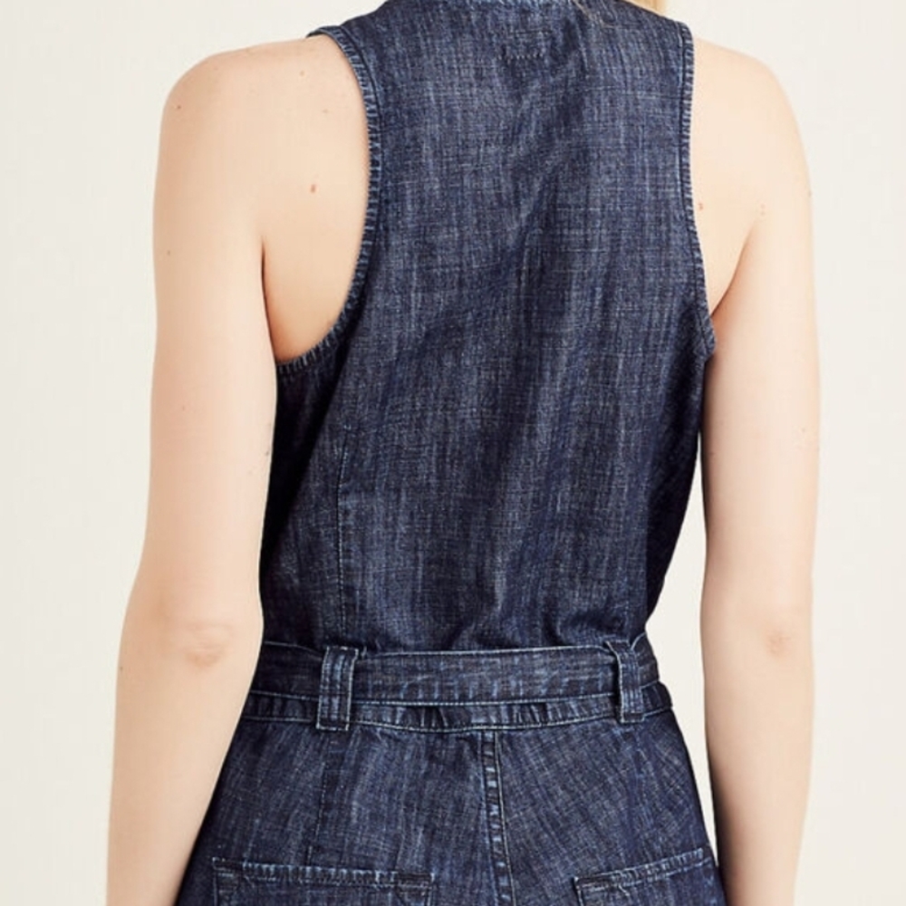 Women's Denim Sleeveless Jumpsuit